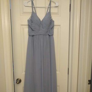 Azazie Blake Long Bridesmaid Dress in Dusty Blue